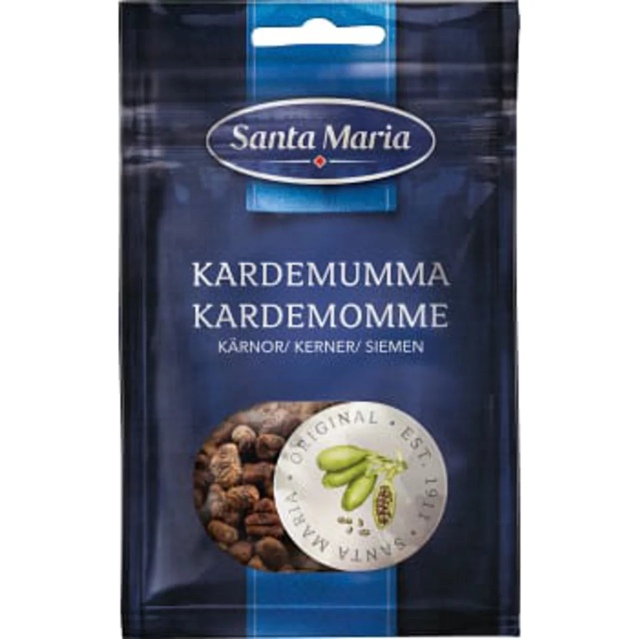 Swedish Cardamom - Kardemumma Kärnor Santa Maria 21g
