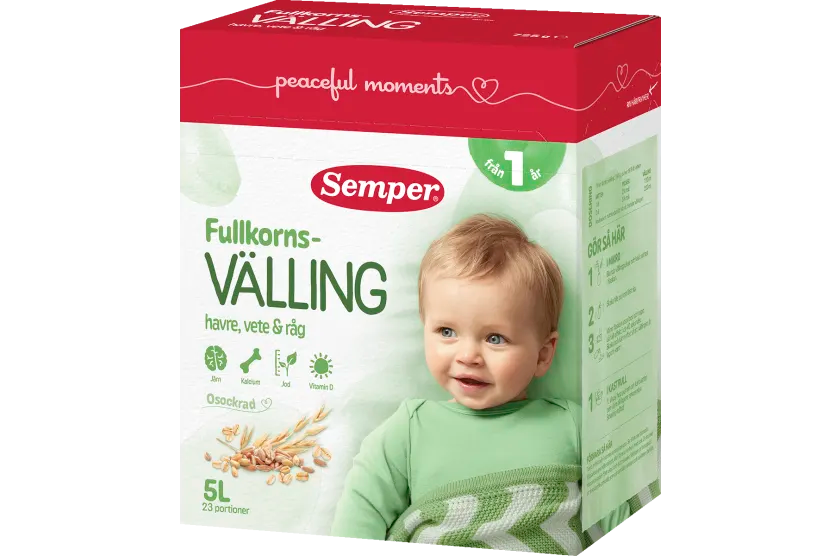 Swedish Baby Food - Fullkornsvälling Havre vete & råg Semper