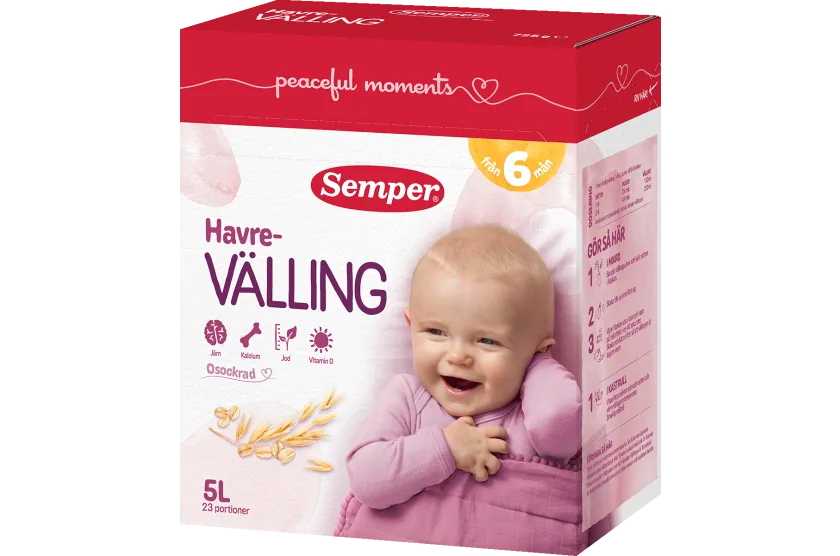 Swedish Baby Food - Havrevälling Från 6m Semper 5l