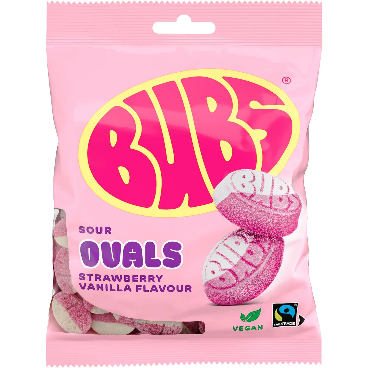 Swedish Candy - Goody Sour Strawberry Vanilla Bubs 90g