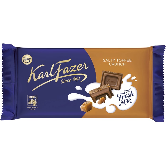 Swedish Chocolate - Chokladkaka Salty Toffee Crunch Fazer