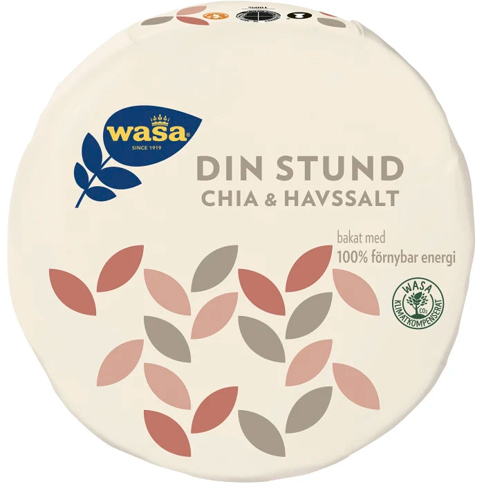 Swedish Crispbread - Knäckebröd Din Stund Chia & Havssalt Wasa