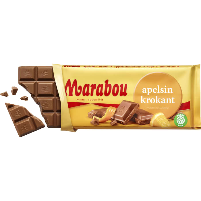 Swedish Chocolate - Chokladkaka Apelsinkrokant Marabou