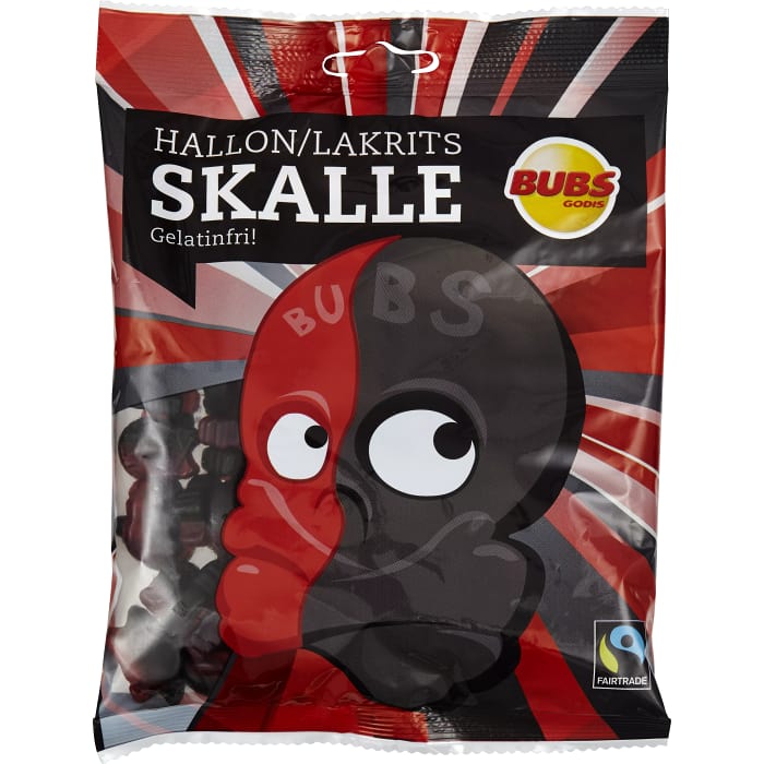 Swedish Candy - Hallon och Lakritsskalle Bubs