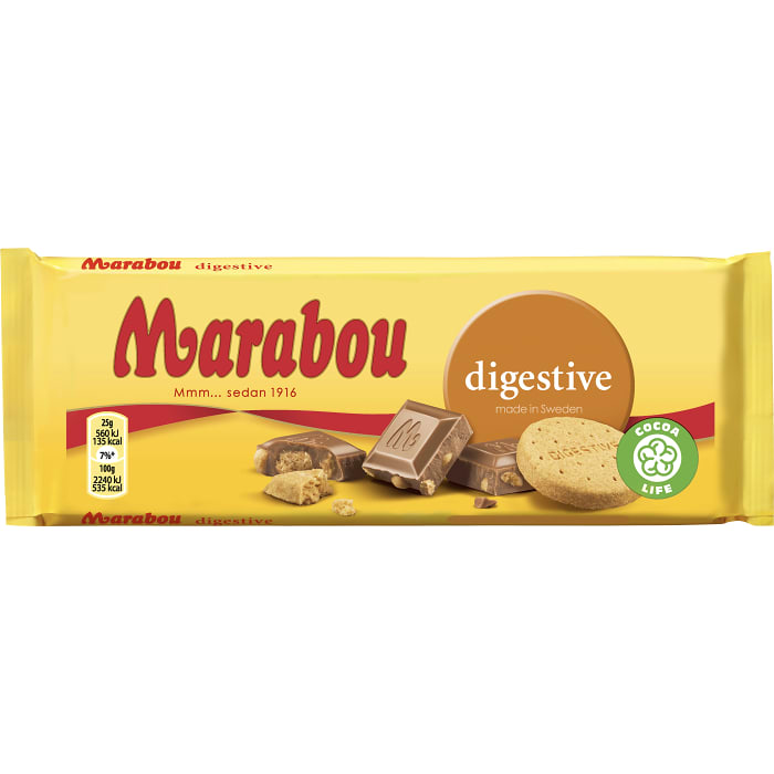 Swedish Chocolate - Chokladkaka Digestive Marabou